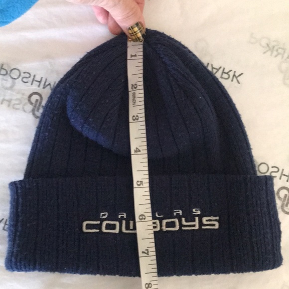 REEBOK & NFL•”ON FIELD” VINTAGE• Men’s •Dallas Cowboys Beanie• Navy & White - Picture 12 of 14